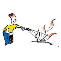 Feuerlöscher im Einsatz